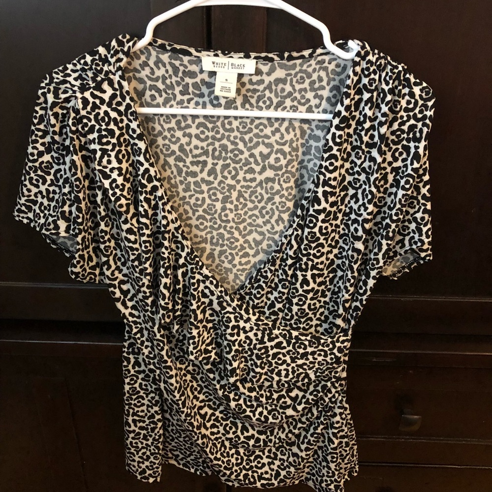 WHBM Leopard Print Top
